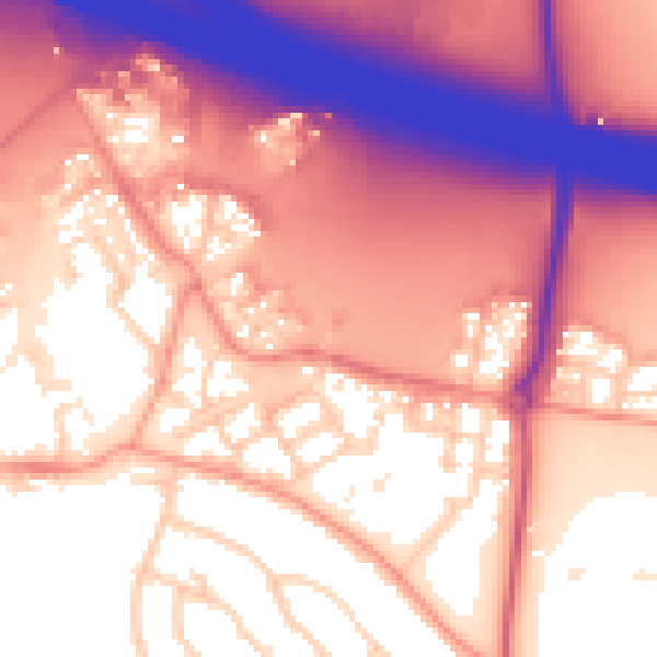 Daytime road noise heatmap for RG41 1DJ