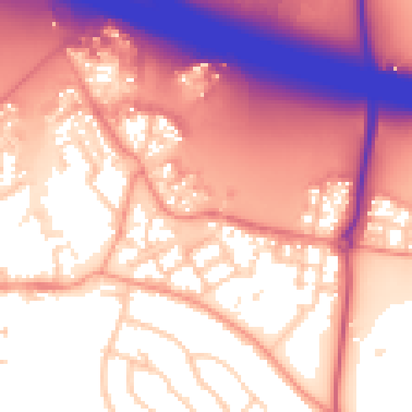 Daytime road noise heatmap for RG41 1DQ