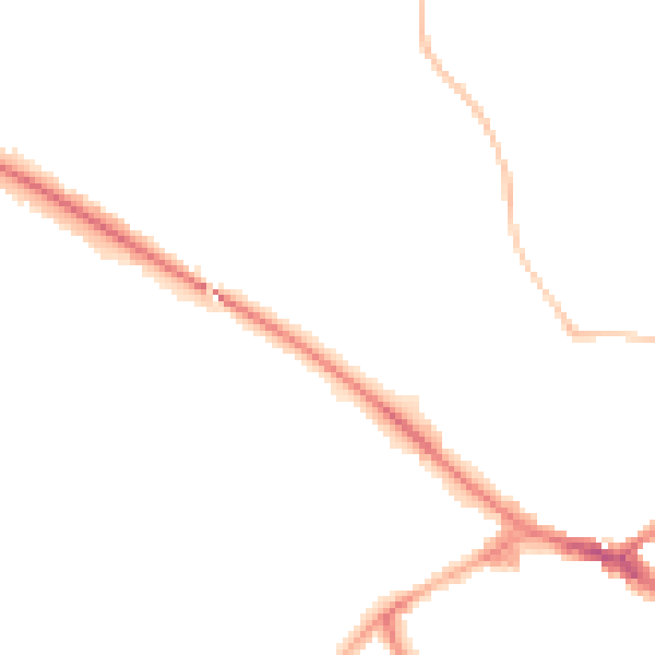 Night-time road noise heatmap for RG41 1ED