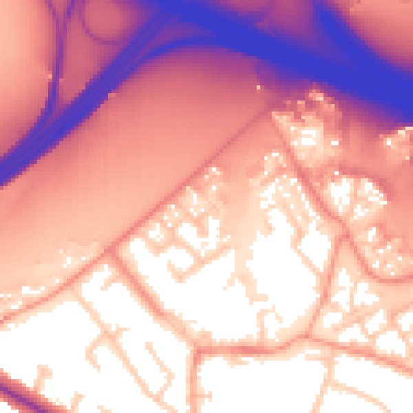 Daytime road noise heatmap for RG41 1HL