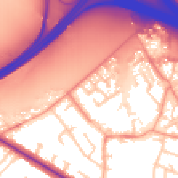 Daytime road noise heatmap for RG41 1HP