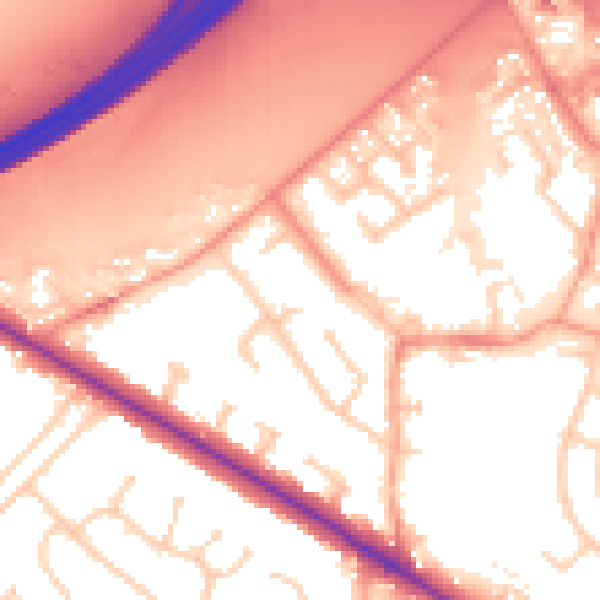 Daytime road noise heatmap for RG41 1JF