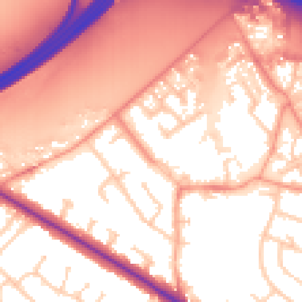 Daytime road noise heatmap for RG41 1JJ