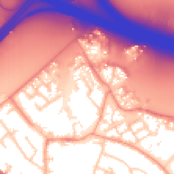 Daytime road noise heatmap for RG41 1PW