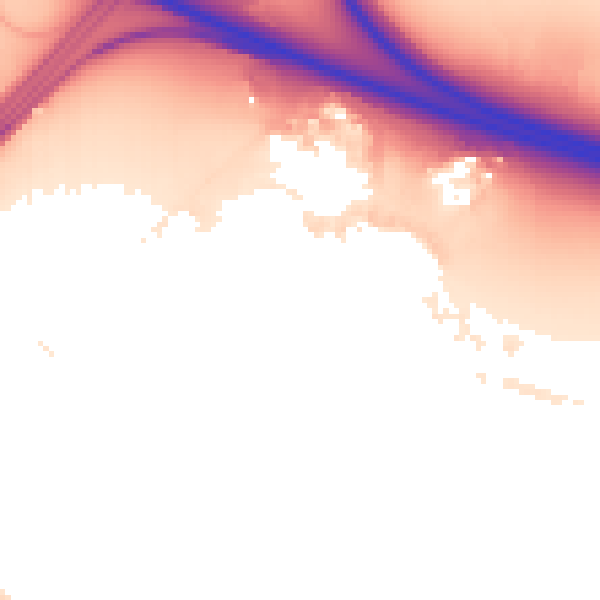 Night-time road noise heatmap for RG41 1PW