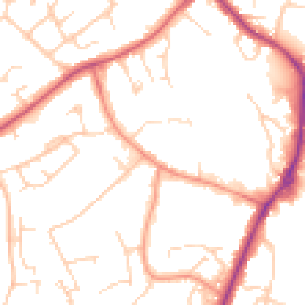Daytime road noise heatmap for RG41 2AT
