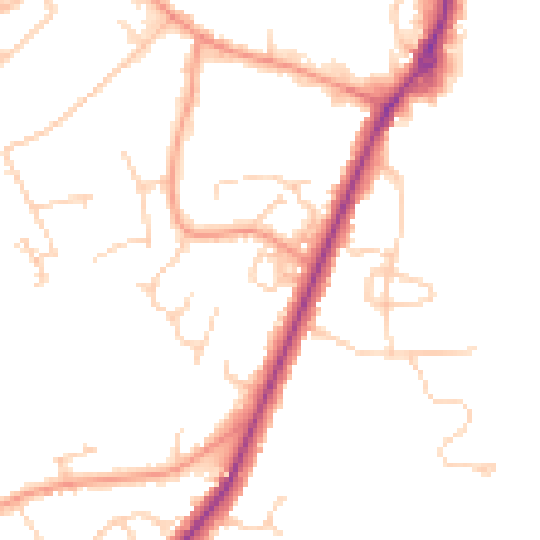 Daytime road noise heatmap for RG41 2PH