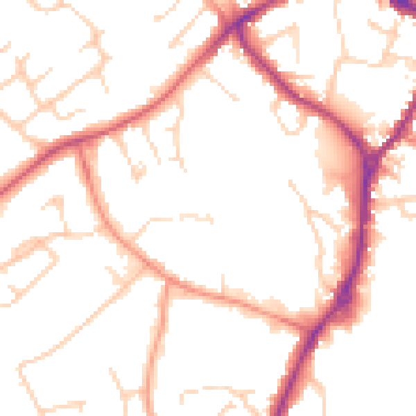 Daytime road noise heatmap for RG41 2PL