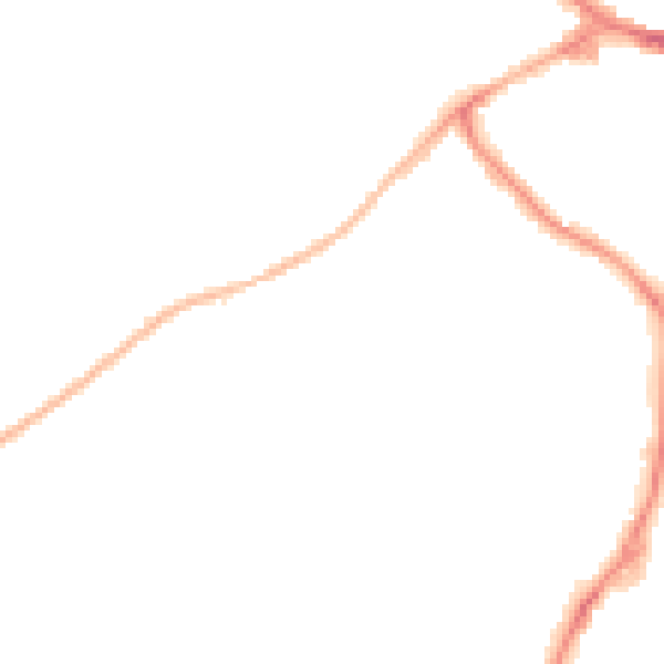Night-time road noise heatmap for RG41 2QD