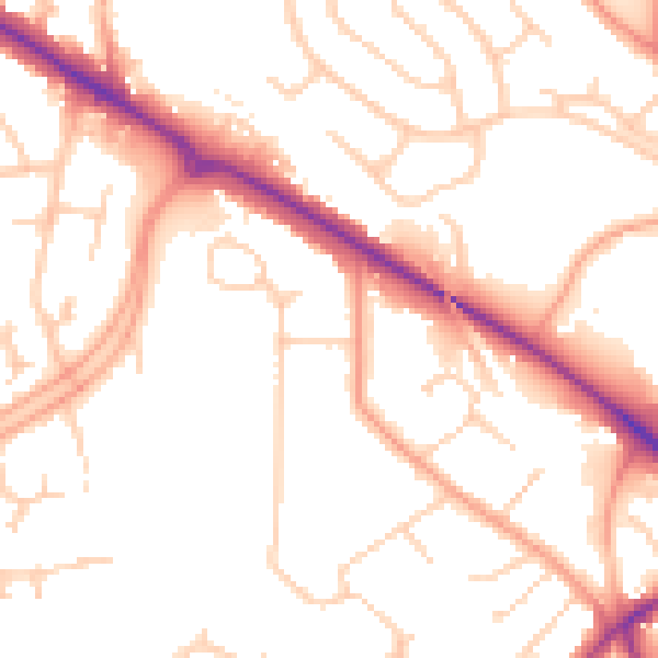 Daytime road noise heatmap for RG41 2SP