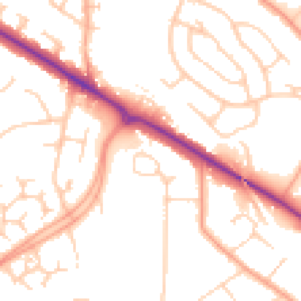 Daytime road noise heatmap for RG41 2ST