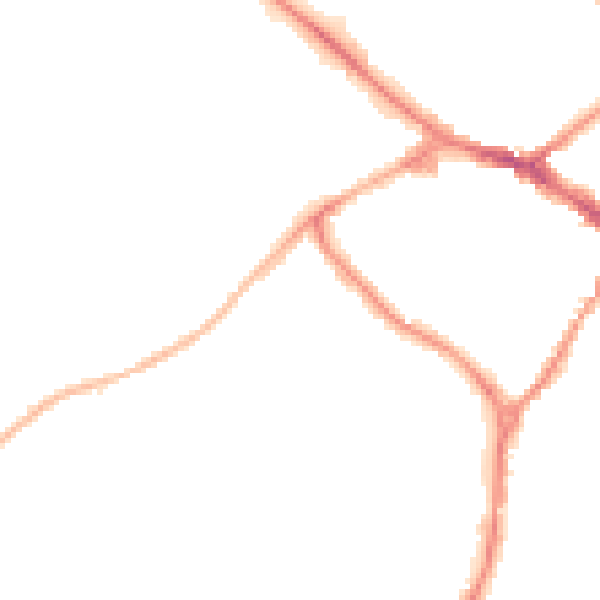 Night-time road noise heatmap for RG41 2XX