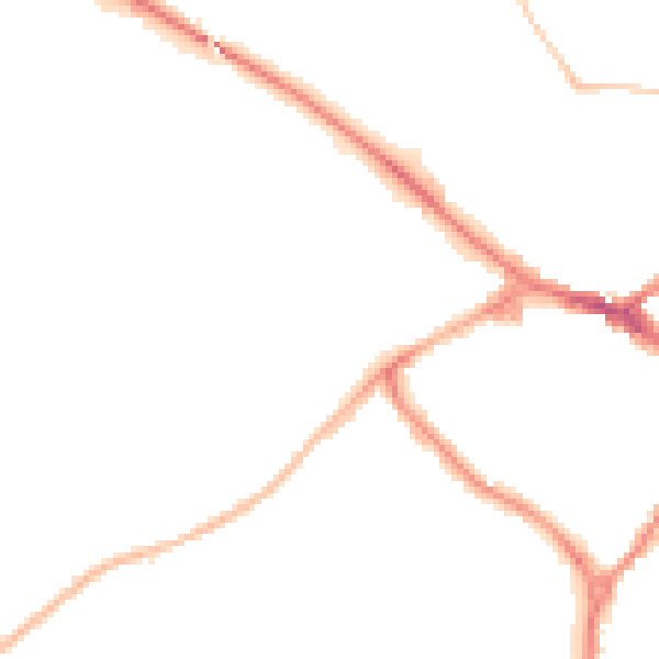 Night-time road noise heatmap for RG41 2YF