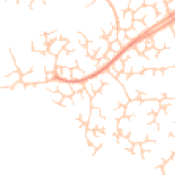 Daytime road noise heatmap for RG41 3AB