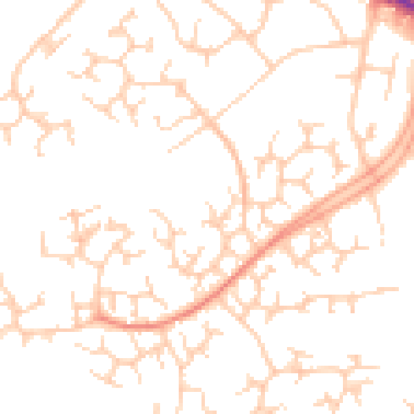 Daytime road noise heatmap for RG41 3UT