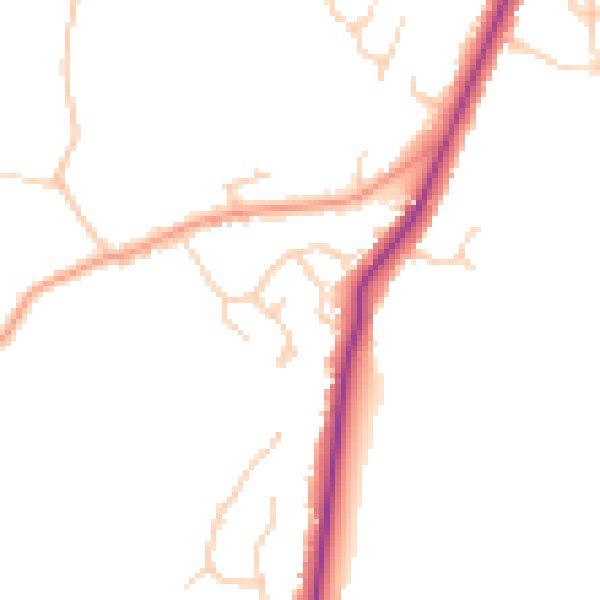 Daytime road noise heatmap for RG41 4AN