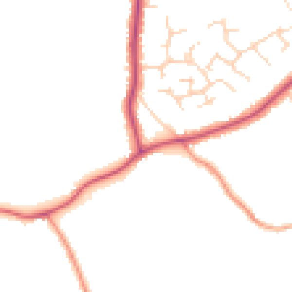 Daytime road noise heatmap for RG41 4TE