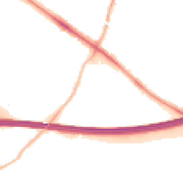 Night-time road noise heatmap for RG41 5AU