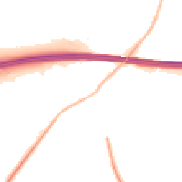 Night-time road noise heatmap for RG41 5BX