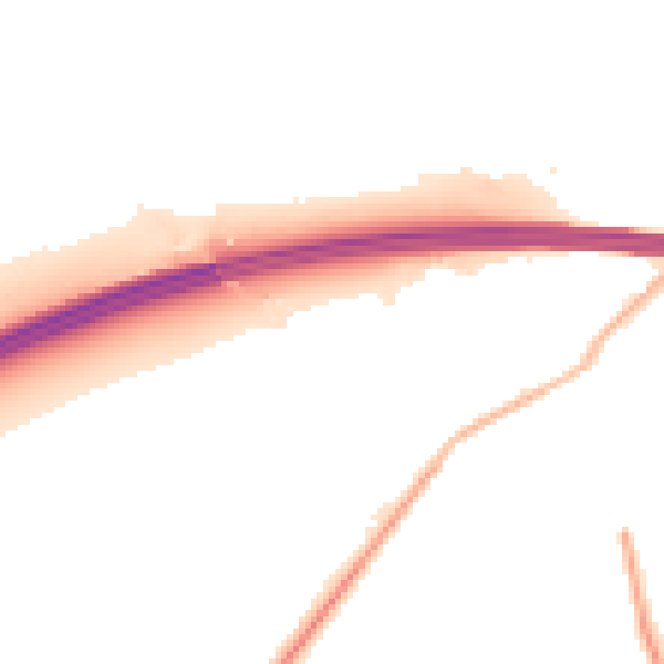 Night-time road noise heatmap for RG41 5DF