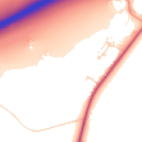 Daytime road noise heatmap for RG41 5DS