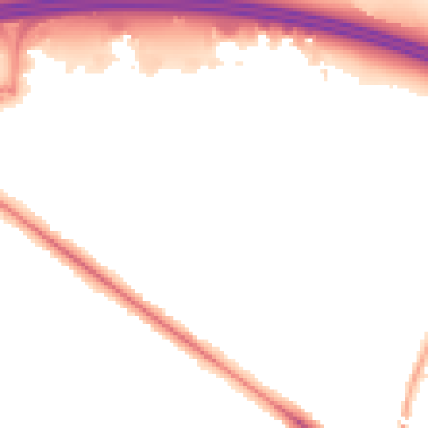 Night-time road noise heatmap for RG41 5ED