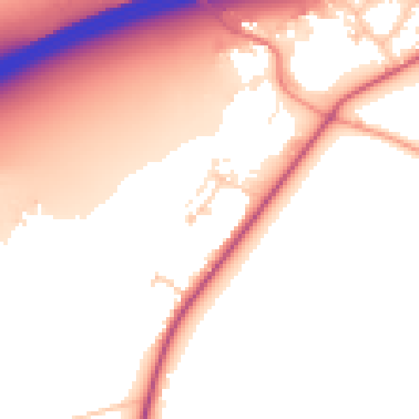 Daytime road noise heatmap for RG41 5GJ