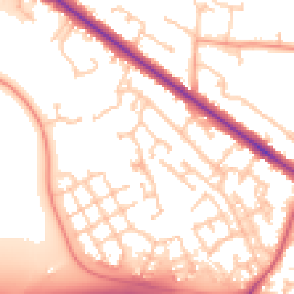 Daytime road noise heatmap for RG41 5GS
