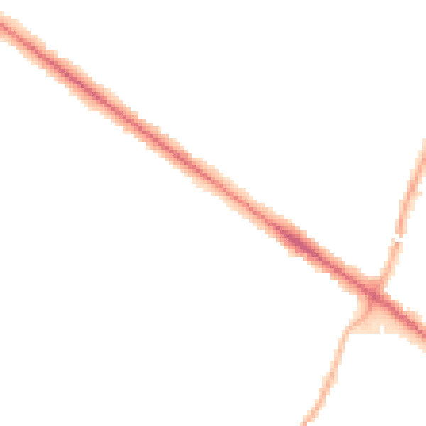 Night-time road noise heatmap for RG41 5QT