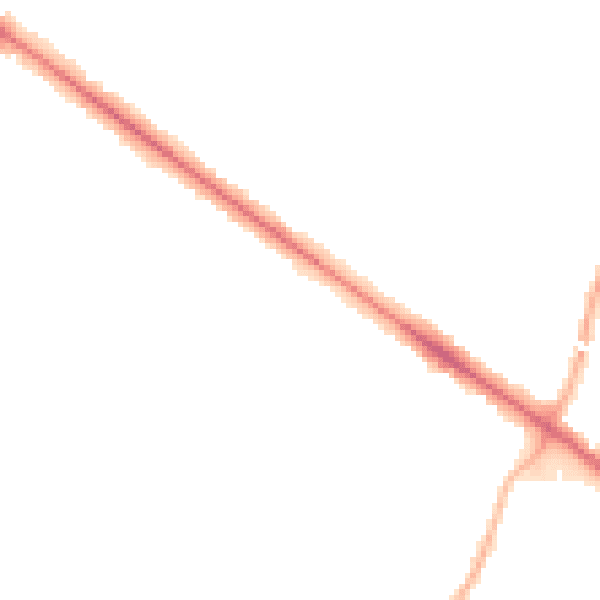 Night-time road noise heatmap for RG41 5QX
