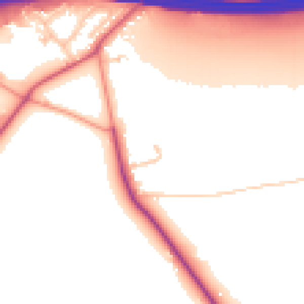 Daytime road noise heatmap for RG41 5RF
