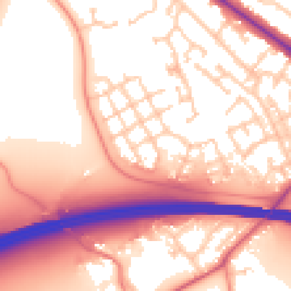 Daytime road noise heatmap for RG41 5RU
