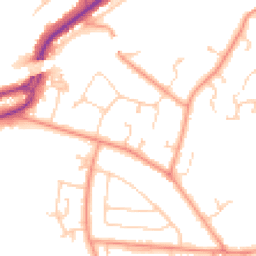 Daytime road noise heatmap for RG5 3AL