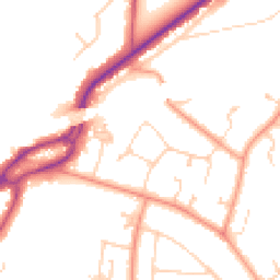 Daytime road noise heatmap for RG5 3AZ