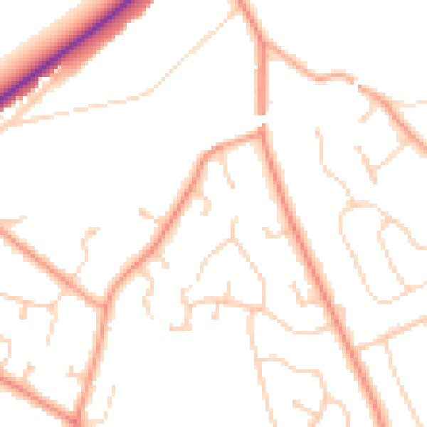Daytime road noise heatmap for RG5 3BS