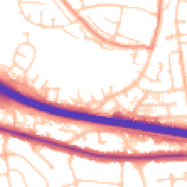 Daytime road noise heatmap for RG5 3RX