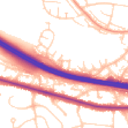 Daytime road noise heatmap for RG5 3RZ