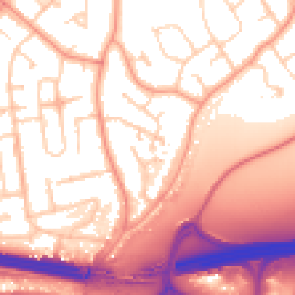 Daytime road noise heatmap for RG5 4EF