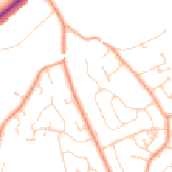 Daytime road noise heatmap for RG5 4RB