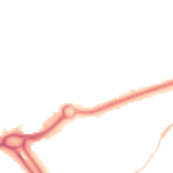 Night-time road noise heatmap for RG6 1AG