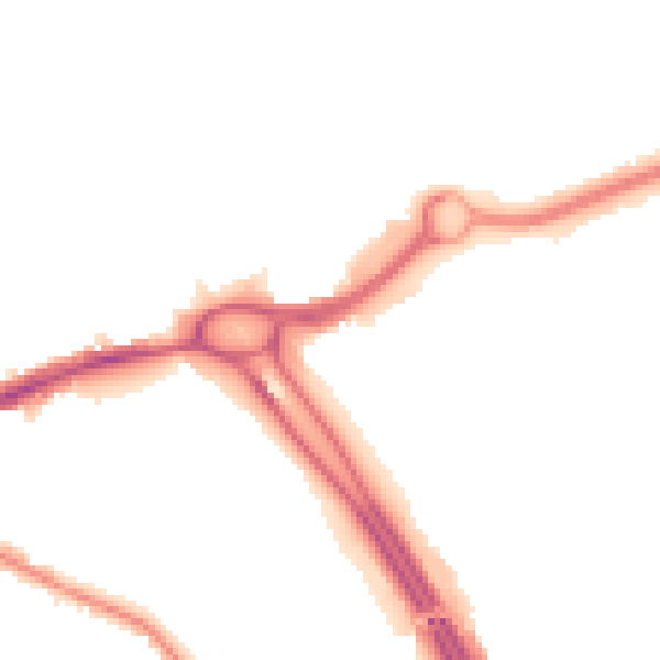 Night-time road noise heatmap for RG6 1AH