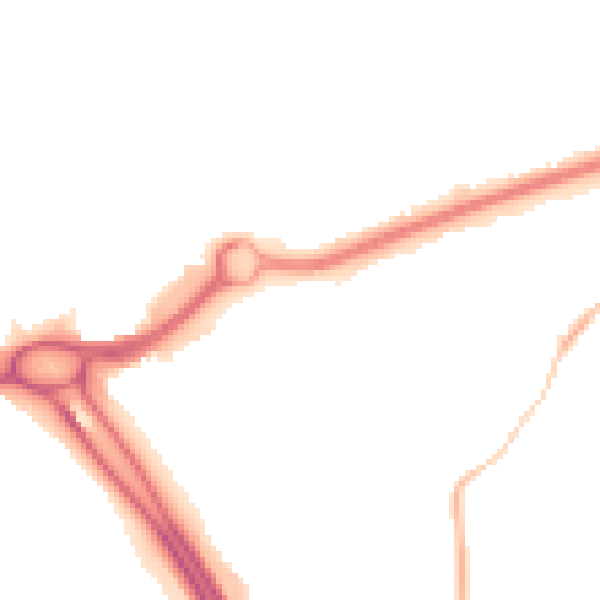 Night-time road noise heatmap for RG6 1AJ