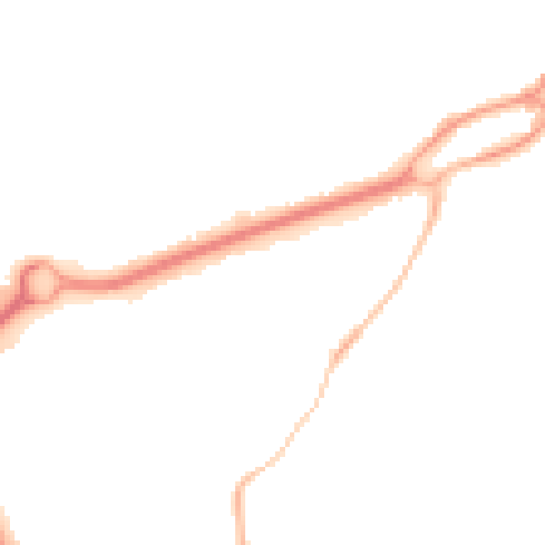 Night-time road noise heatmap for RG6 1AP