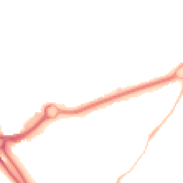 Night-time road noise heatmap for RG6 1AS