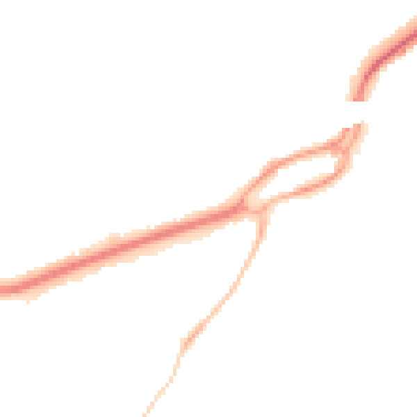 Night-time road noise heatmap for RG6 1BQ