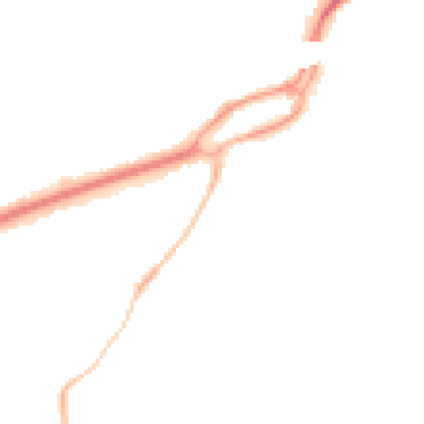Night-time road noise heatmap for RG6 1BU