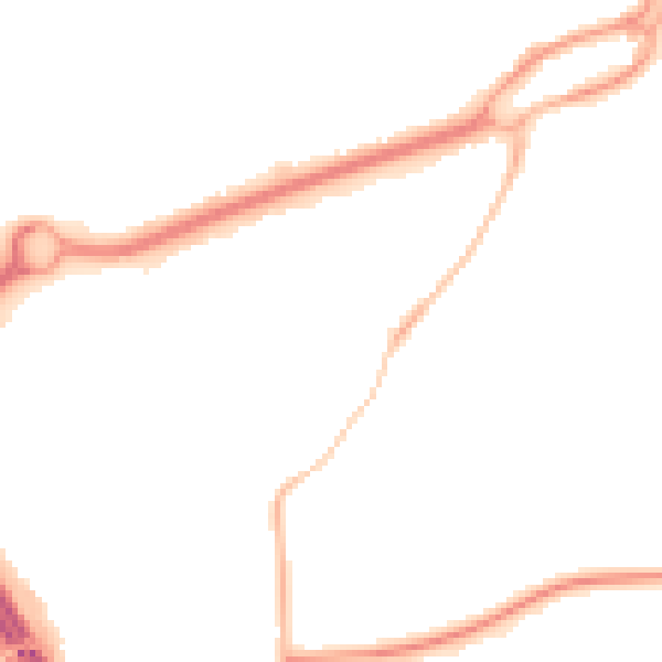 Night-time road noise heatmap for RG6 1DA