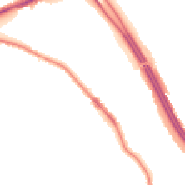 Night-time road noise heatmap for RG6 1DQ