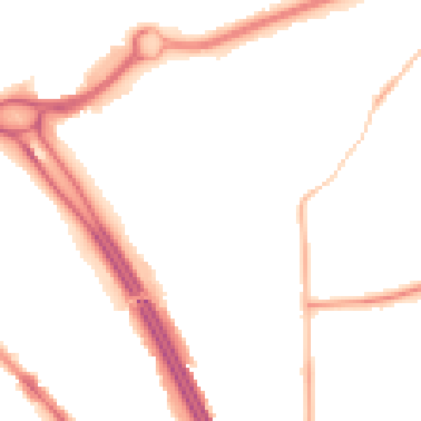 Night-time road noise heatmap for RG6 1EP