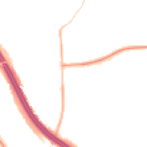 Night-time road noise heatmap for RG6 1FA